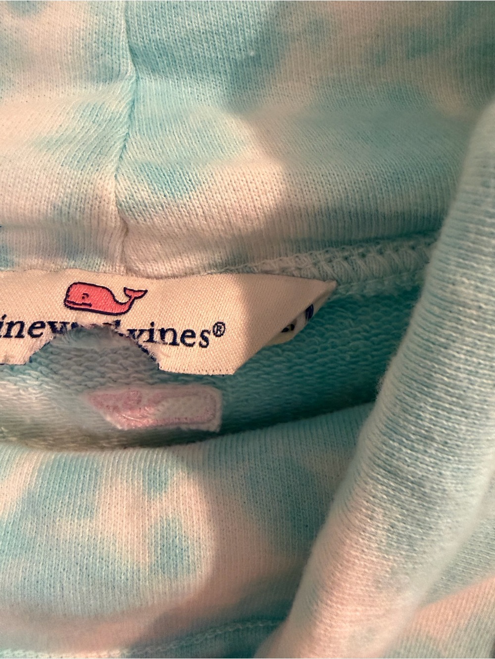 Vineyard Vines Pastel Tie-Dye Crewneck - Aqua & Pink - Picture 4 of 9